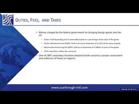 Video explainer: what the US Merchandise Processing Fee is and how it is charged on a customs entry