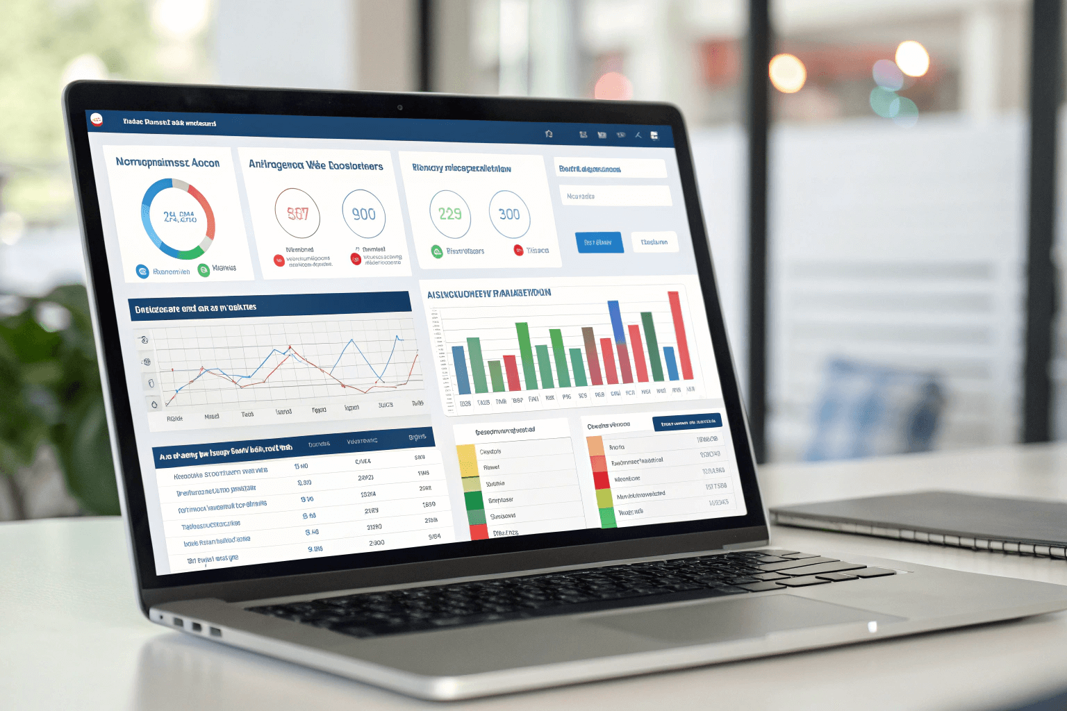 AI procurement software dashboard with analytics and automation features