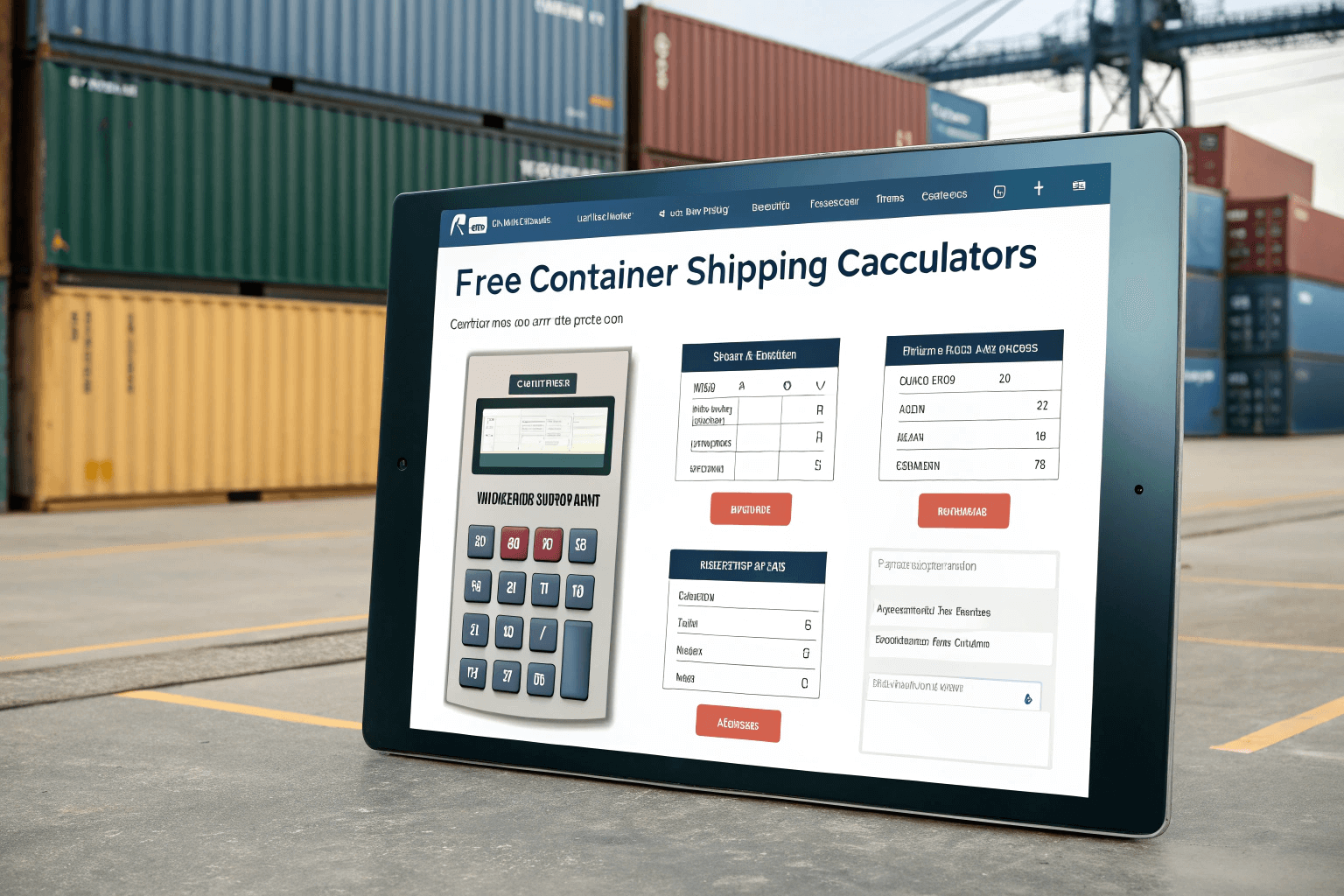Free container shipping calculators and tools