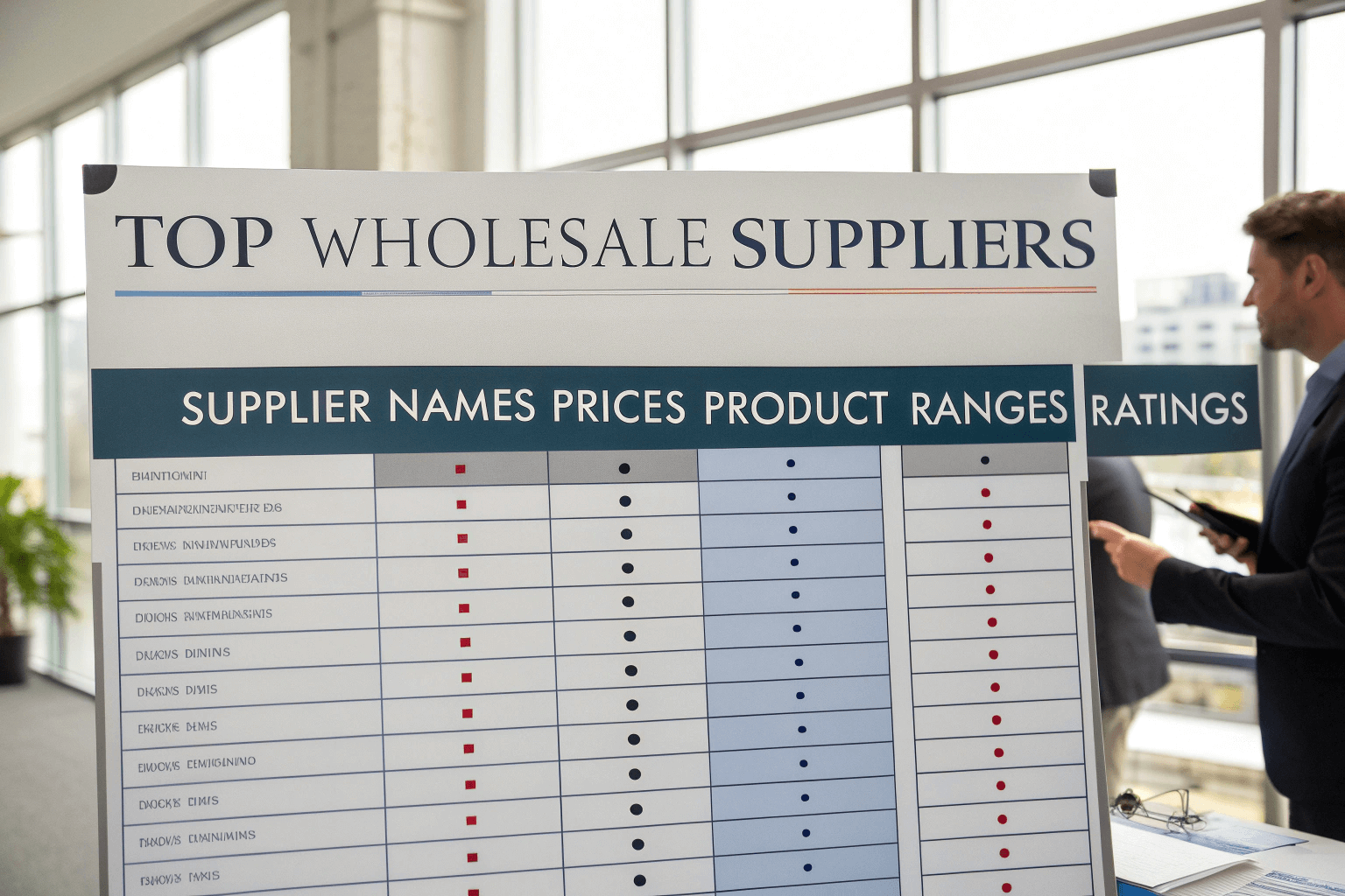 top wholesale suppliers comparison chart