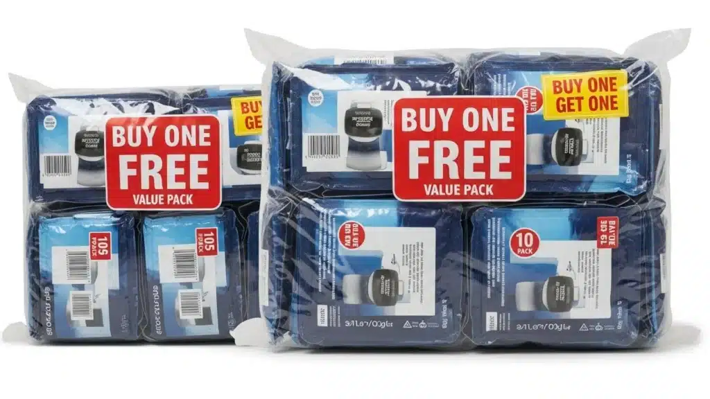 Value pack with 'Buy One Free' offer label, containing air freshener units in plastic wrapping.
