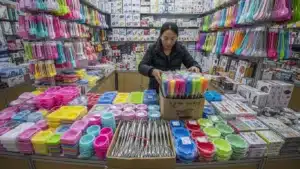 Colorful kitchenware wholesale store in Yiwu