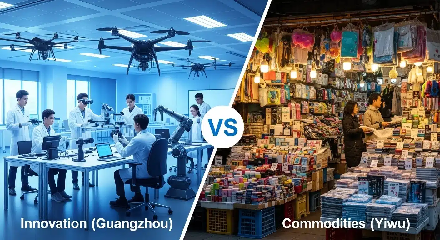 Innovation versus commodity sourcing hubs