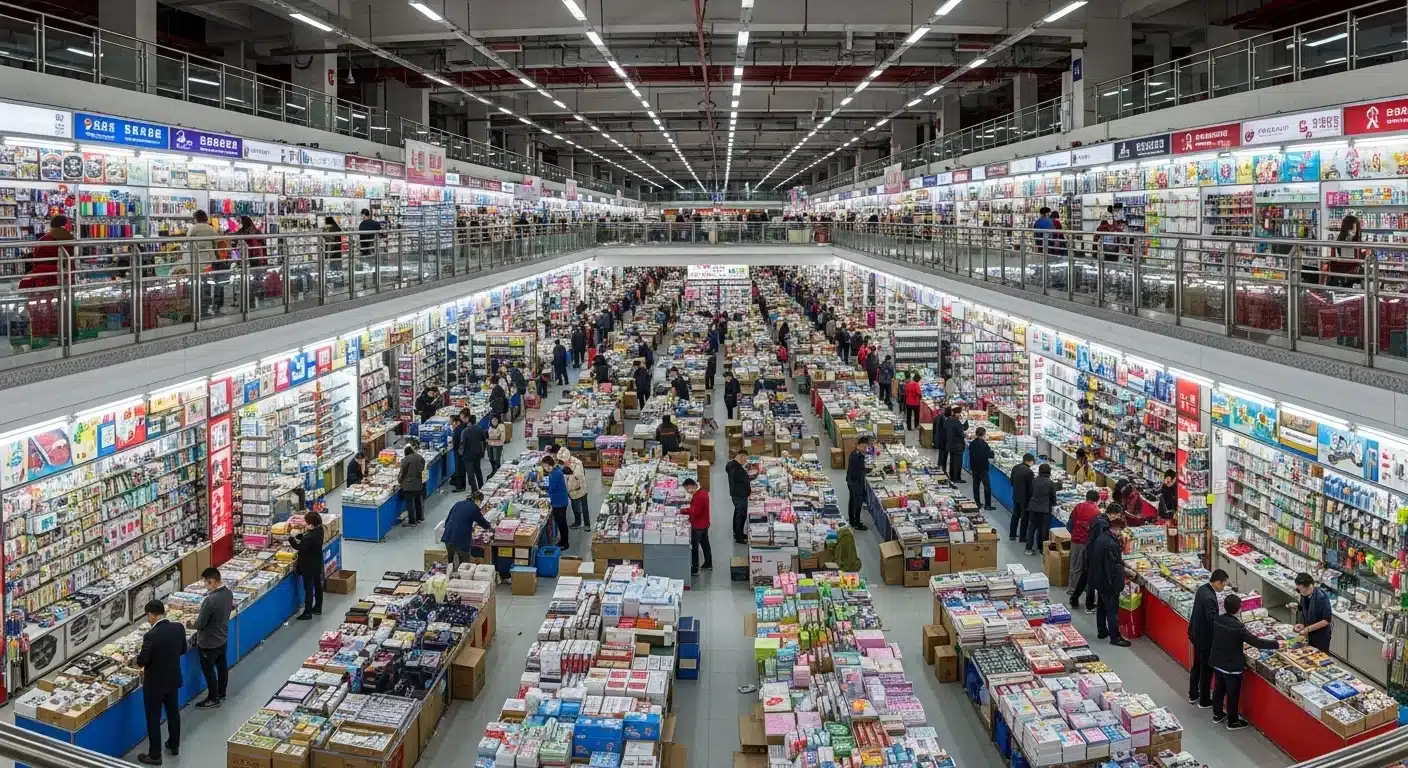 Wholesale market interior where buyers source direct instead of through distributors