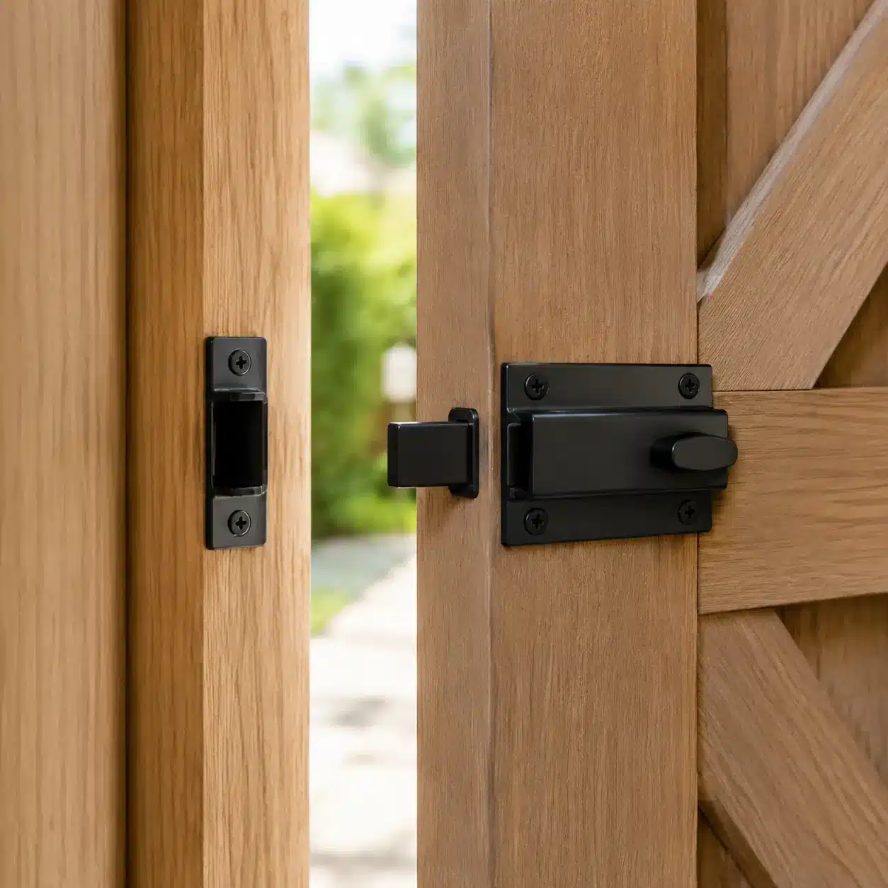 Gate latch mounted backwards relative to the direction the gate swings