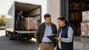 Goods arriving on a delivery truck and being placed at the buyer's disposal at the DAP named place of destination